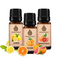 Combo 3 Tinh Dầu Nguyên Chất Aroma Works Tinh Dầu Vỏ Cam 10ml  Tinh Dầu Vỏ Chanh 10ml  Tinh Dầu Vỏ Bưởi 10ml