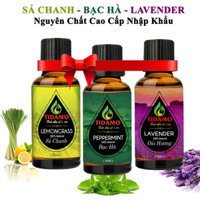 Combo 3 Tinh Dầu Sả Chanh  Tinh Dầu Bạc Hà  Tinh Dầu Oải Hương Lavender - Tinh Dầu Xông Phòng Nguyên Chất Giúp Thư Giãn, Đuổi Muỗi Và Thơm Phòng 3 chai 10ML