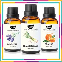 Combo 3 Tinh Dầu Xông Phòng Kháng Khuẩn Sả Chanh, Cam Ngọt, Oải Hương Kobi Giúp Khử Trùng, Thanh Lọc Không Khí, Khử Mùi, Đuổi Muỗi Nguyên Chất 30mlLọ