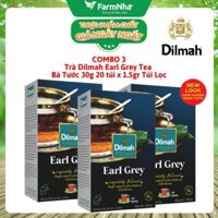 (Combo 3) Trà Dilmah Earl Grey Tea 30g 20x1.5g Túi lọc – Trà Bá Tước Hảo Hạng Từ Sri Lanka