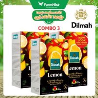 (Combo 3) Trà Dilmah Lemon 30g túi lọc 20 x 1.5g - Hương vị trà chanh tươi mát và nguyên chất