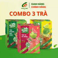 Combo 3 trà trái cây thanh nhiệt Wil trà đào trà ổi trà bí đao