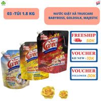 Combo 3 túi 1.8Kg( 5Kg4) nước giặt xả True Care, Mr Care 3 mùi Majestic + Gold Silk+ BabyBoss