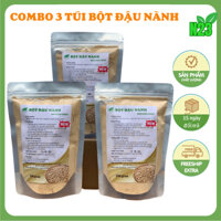 Combo 3 Túi Bột Đậu Nành, Bột  Đậu Tương Nguyên Chất N23 Đã Rang Chín, Tách Vỏ Và Xay Mịn