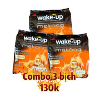 Combo 3 Túi Cà Phê Sữa Đá Wake-up MeKong (432g x 24 gói Nhỏ) - 3 Túi Cam - Cafe, Coffee