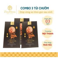 Combo 3 túi chườm giảm eo sau sinh gồm thảo mộc và đá muối Himalaya 1000gx3 gói
