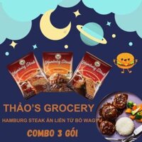 Combo 3 túi Hamburg bò Wagyu - Wagyu Hamburg Steak 3 vị cà chua, hành tây, demi glace