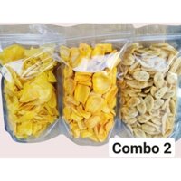 COMBO 3 TÚI MÍT SẤY GIÒN NGUYÊN MIẾNG, CHUỐI SẤY GIÒN NGUYÊN MIẾNG, KHOAI LANG SẤY MẬT ONG NGUYÊN MIẾNG
