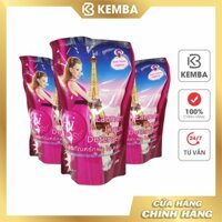 Combo 3 túi Nước giặt xả Hiclass 500ml Thái Lan siêu thơm tiết kiệm hương hoa hồng nồng nàn quyến rũ KEMBA