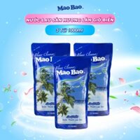 Combo 3 túi Nước lau sàn Mao Bao 1L Hương làn gió biển thanh mát, sạch nhanh sáng bóng, không rít chân, an toàn cho da