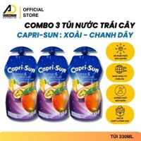 {Combo 3 túi} Nước trái cây Capri-Sun vị Xoài & Chanh dây 330ml - hàng nhập chính hãng