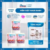 Combo 3 Tui Viên Giặt Máy Haus Baby 5 Trong 1 gói 30 viên, 4 đến 5 kg quần áo - Haus