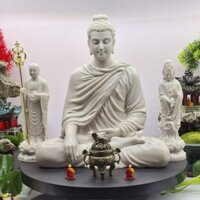 Combo 3 Tượng Phật Tam Thánh Ta Bà cao15-22cm decor.