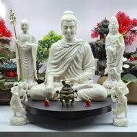 Combo 3 Tượng Phật Tam Thánh Ta Bà, cao 20-22cm decor