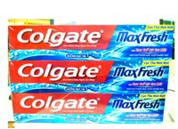 Combo 3 Tuýp Kem đánh răng Colgate MaxFresh hương bạc hà tuýp 200g