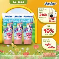 [Combo 3 tuýp] Kem đánh răng cho trẻ em 0-5 tuổi vị vải Jordan Step 1, 75g/tuýp