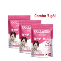 Combo 3 Viên đẹp da Collagen Nano Q10 tăng đàn hồi cho da, giảm lão hóa da - 30 viên [ (3) Collagen Nano Q10 (gói)]