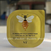 Combo 3 Viên Mặt Nạ Vàng Sữa Ong Chúa VT Progloss Gold Capsule Mask 22,5g - Giảm Thâm Nám, Cấp Ẩm, Làm Sáng Da