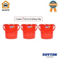 Combo 3 Xô 6 Lít- Không nắp Duy Tân (23.7 x 21.7 x 19.8 cm) No.H061