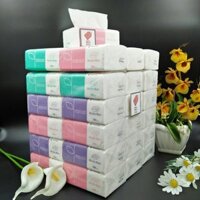 Combo 30 bịch khăn giấy rút Media 4 lớp bịch nhỏ dai mềm mịn màu pastel - Giấy rút trắng loại 1 bịch nhỏ