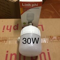 Combo 30 bóng đèn LED TRỤ BULB LINH PHI- 30W siêu sáng.