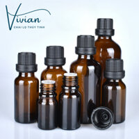 Combo 30 Chai Lọ Đựng Tinh Dầu 10ml , Thủy Tinh màu Nâu, Cổ Nhỏ Giọt