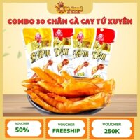 Combo 30 Chân Gà Cay Tứ Xuyên Đủ Vị, Chân Gà To Vị Thơm Chuẩn Tứ Xuyên - PL Food Shop Đồ Ăn Vặt