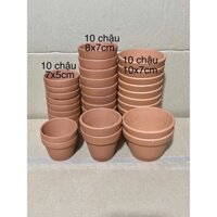 Combo 30 chậu đất nung - châu đất nung chuyên trồng sen đá cây bonsai