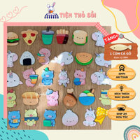 Combo 30 Con Vật Tô Màu Dễ Thương Trang Trí Nhà Cửa Treo Nôi, Set 30 Động Vật Gỗ Chưa Tô Giúp Bé Sáng Tạo, Tiệm Thỏ Sồi