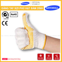 Combo 30 Đôi Găng Tay Phủ Hạt Nhựa 60g, Găng Tay Bảo Hộ Lao Động, An Toàn Bảo Vệ Đôi Tay - SAFEMALL Chính Hãng