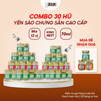 Combo 30 Hũ Yến Sào Chưng Sẵn KingNest Khánh Hòa Mix 13 Vị 70ml 39% Yến Tươi Dành Cho Trẻ Em Người Lớn Bổ Sung - 24grain