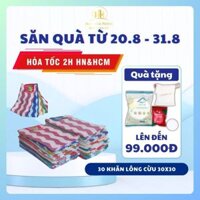 Combo 30 Khăn Lông Cừu Đa Năng Siêu Mịn Tự Nhiên Cao Cấp Mềm Mịn 30x30cm