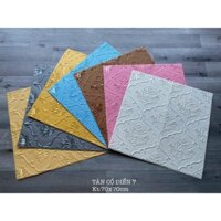Combo 30 Miếng Dán Tường 3D. Tấm Xốp Dán Tường Giá Rẻ Kích Thước 70x77cm Có Keo Sẵn