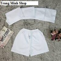 Combo 30 quần đùi bé trai, quần đùi cotton, quần đùi trắng cotton, quần đùi sơ sinh,