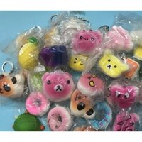 Combo 30 squishy đủ loại giá rẻ ngẫu nhiên tặng móc khóa- đồ chơi an toàn cho trẻ mã sản phẩm RJ4433