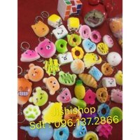 Combo 30 squishy đủ loại tặng móc khóa giá rẻ ngẫu nhiên MS_453