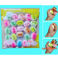 COMBO 30 squishy hình mặt biểu cảm cảm xúc bánh kem nhỏ Bộ 30 móc khóa Squishy hoạt hình dễ thương