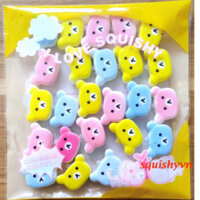 COMBO 30 squishy mặt gấu dẻo Bộ 30 món đồ chơi mềm dẻo giảm stress hình gấu dễ thương