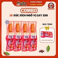 Combo 30 xúc xích ngô vị cay 22g, xúc xích ăn liền siêu ngon siêu cay kèm quà 4 xúc xích ngô 22g