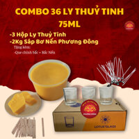 Combo 36 Cốc Nến Trơn nguyên liệu tự nhiên an toàn, đèn cầy, nến bơ dành cho thờ cúng lễ tạ, phong thủy, tâm linh