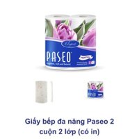 Combo 3,6 Lốc 2 Cuộn Khăn Giấy Bếp Đa Năng Loại In Hoa Paseo Mẫu Mới