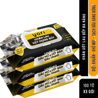 COMBO 3G KHĂN ƯỚT LAU BẾP ĐA NĂNG YORI