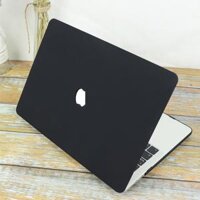 Combo 3in1 Ốp dành cho Macbook M1 và các size khác loại hở táo, Tặng kèm bộ khăn lau và dây chống gãy sạc - 15 Touchbar A1707 - Đen