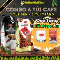 (Combo 3kg - 6 Túi) Cà Phê Pha Phin 500g, 3 LamHuy Trắng + 3 Túi Đen, Cafe Đen Đá Sánh Béo Thơm Đậm