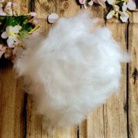 Combo 3kg bông gòn lông vũ nhân tạo micro siêu mịn và êm ái nhồi chăn gối đệm, thú bông, làm áo phao, trang trí giả mây
