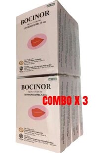 Combo 3lốc bocinor levonorgestrel 1.5mg ba đình (lốc/10h/1v)