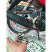 combo 4-5 ốc treo pô và treo gấp xe vario - ab - sh các đời 2013-2025 anh em chọn kỉ đời xe  mẫu ốc bông salaya inox 304