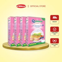 Combo 4 (Bao bì mới) Bánh Dinh Dưỡng Quasure Light Bibica dành cho người ăn kiêng và tiểu đường - Bột Ngũ Cốc/ Bánh Bông Lan/ Bánh Quy
