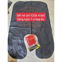 Combo 4 bạt cắt tóc nhuộm tóc tặng 1 vỉ kẹp vịt màu ngẫu nhiên