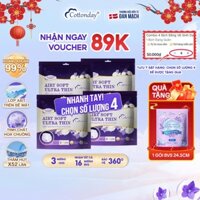Combo 4 Bịch Băng Vệ Sinh Dạng Quần Cottonday Ban Đêm Chống Tràn Mềm Mại Thoáng Khí Siêu Thấm Hút An Toàn Cho Da 3 Miếng